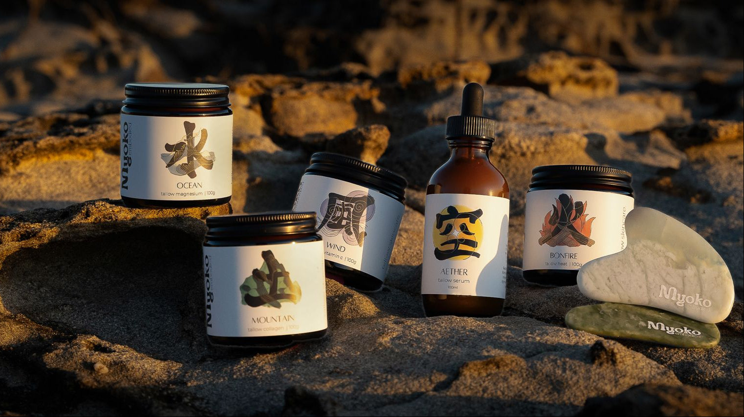 Myoko Embodied tallow skincare in nature