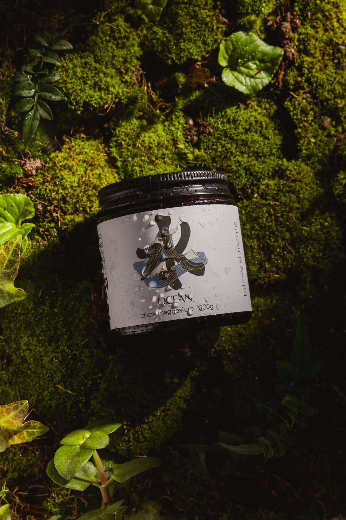 Tallow magnesium jar in nature